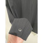 KATE HILL For Lord & Taylor Womens Button Up Blazer Jacket Black pinstripes Sz 8 Photo 2