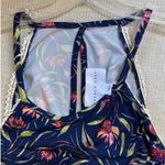 French Grey Halter‎ Crochet‑trim Blue Pink floral Maxi Dress L Photo 7
