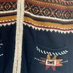 Erika  SZ S ZIP UP SWEATER CARDIGAN BLACK & FALL‎ COLORS PREOWNED Photo 2