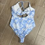 Hurley  Blue and White Floral One Piece Swimsuit Photo 3