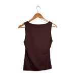 ZARA Stretchy Tank Chocolate Brown Scoop Neck Size Medium Base Layer Neutral Photo 3