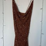 Retrofête Mich Mini Dress in Bronze M Photo 5