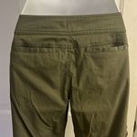 prAna  Olive Green Outdoor Nylon Blend Adjustable Waist Capri Pants- Size 4 Photo 7