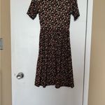 Short Sleeved Floral Maxi Dress Black Photo 4
