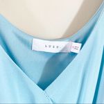 Lush Clothing Lush Tulip Hem Maxi Dress in Aquamarine Faux Wrap Sleeveless Photo 2