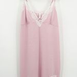 Laura Ashley Womens Coquette Y2K Striped Lace Trim Chemise Babydoll Slip Dress L Photo 0