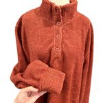 Eddie Bauer  Fleece Button Pullover Rust Terracotta Size XXL Photo 4