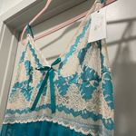 NWT Coquette Teal Blue Cami Camisole Babydoll Slip Dress Photo 5