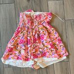 Floral Pink and Purple Women's Romper Size M Photo 2