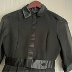 Jonathan Saunders Satin & Sheer Babydoll Dress Black Size undefined Photo 5