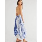 Free People Moody Blues Blue and White Tie Dye Balloon Leg Jumpsuit extra Small Photo 1