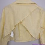 Free People NEW 100% Linen Crossover Back Bennie Crop Blazer, S Photo 7
