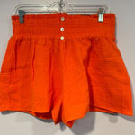 Blue Rain NWT bright orange‎  gauze linen shorts Photo 0