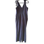 Dress the Population - Harper Tie Shoulder Wide-Leg Jumpsuit Navy Blue Sz XL Photo 3