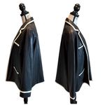 By Egries Faux Vegan Leather jacket Blazer Black Size Large NWT Contrast trim Photo 3