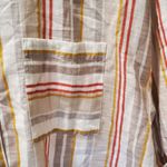 Unique spectrum  Tan Striped Long Sleeve Button Up 3X Photo 2