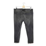 Current/Elliott Sample Gray Mid Rise Raw Step Hem Cropped Distressed Jeans Photo 7