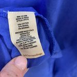 Soft Surroundings Cobalt Blue Macrame Crochet Neck 3/4 Long Sleeve Tee Large Photo 4