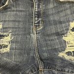 Judy Blue Button Zip Criss Cross Distressed Denim High Waist Women's Shorts 2XL Photo 9