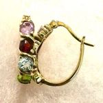 Ross Simons Ross-Simons Vermeil Gold Plated Sterling Silver Multi Gem Stone Hoop Earrings Photo 7