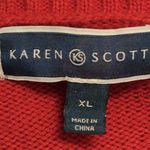 Karen Scott NWT Red Embellished Snowflake Christmas Sweater Crew Neck Size XL Photo 4