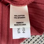 Self Esteem  Ribbed Knit V Neck Crop Shirt‎ Spice Orange Medium Photo 9