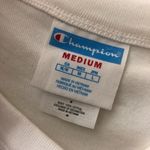 Champion  Womens T Shirt Dress Mini Crew Neck Short Sleeve Cotton White Size M Photo 2