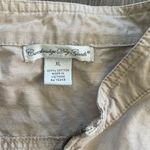 Cambridge Dry Goods cotton canvas coat ruched style size XL khaki zip up women Tan Photo 2