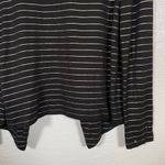 Soma Women M Black Gold French Terry Zipper Jacket Glitz Stripe Pockets Stretch Photo 7