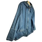Vintage North‎ Style Denim Hoody Coat Blue Size XL Photo 3