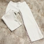 Ann Taylor  Jacquard Straight Leg Capri Pants Mid Rise Solid White Size 2 Photo 7