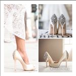 Badgley Mischka Kiara Pump Heel Bridal Prom Latte Nude Tan 9.5 Photo 8