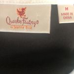 Quacker Factory Knit SS Dress Black White Sz. M Gold Rhinestone Detail At Neck Photo 5