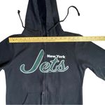 New York Jets Football Team Full Zip Hoodie Sweatshirt Womens Medium Black NFL Photo 6