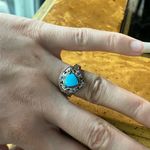 Genuine Sleeping Beauty Turquoise Tanzanite Sterling Silver Ring Size 6 Blue Photo 2