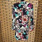 EXPRESS  Black Floral The‎ Portifino Shirt Dress Size Small Photo 1