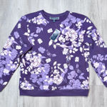 Karen Scott  Purple Floral Sweatshirt M Photo 0