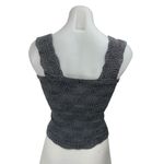 Free People  Love Letter Black floral Knit Sleeveless Cami Crop Tank Top Sz XS/S Photo 1