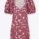ZARA  Floral Print Balloon Sleeve Dress Size Small Photo 3