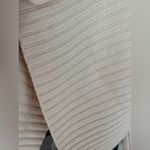 Theory  wool cashmere cardigan sweater wrap front rib knit ivory vintage top Photo 3