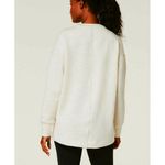 Spanx  AirEssentials Brushed Tunic Cream Heather V-Neck Sweater Fleece Sweatshirt Photo 4