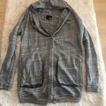 Wilfred  Free women's gray open-front‎ hoodie cardigan with front pockets. Size S Photo 0