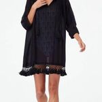 Roberta Roller Rabbit Lucknow Serafina Tunic Black Tassel Swim Cover Up Size M Photo 0