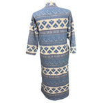 Vintage Night Gear Robe Size L Blue Beige Size L Photo 4