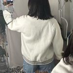 Edikted Cowboys Snap Front Varsity Jacket White Size Large Photo 4