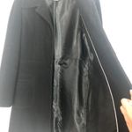 Braetan Women's Button Down Black Trench Coat Size large Photo 6