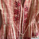 NWT Seen and Be Seen Red Cream Stripe Open Cardigan Blouse Womens S Photo 1