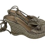 Stuart Weitzman Wishful Espadrilles Wedge Sandal - Tan Nairobi Patch - 6M Photo 5