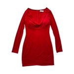 Siena Red Cowl Neck Dress Size Medium Photo 3