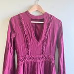 Lulus  Fall For Me Burgundy Long Sleeve Cutout Skater Dress Womens Size‎ S Photo 3